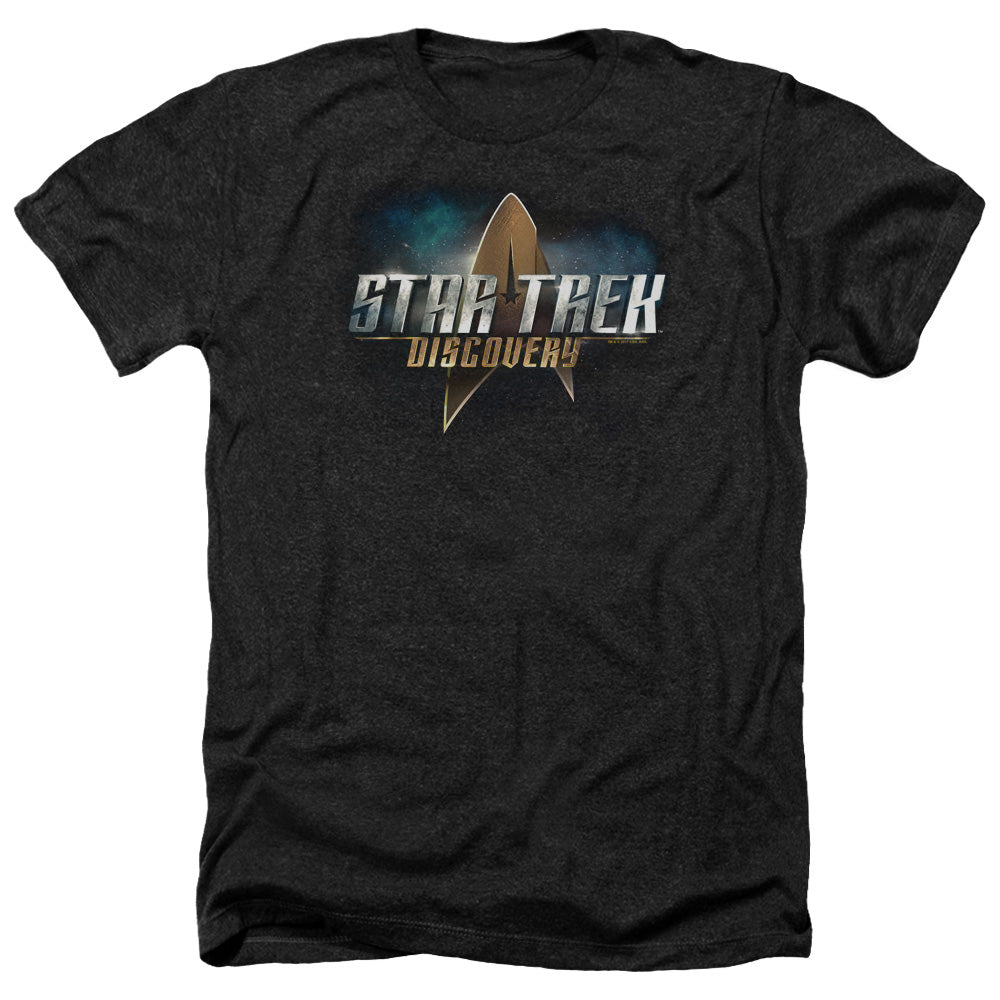 Star Trek Discovery Discovery Logo Adult Size Heather Style T-Shirt.