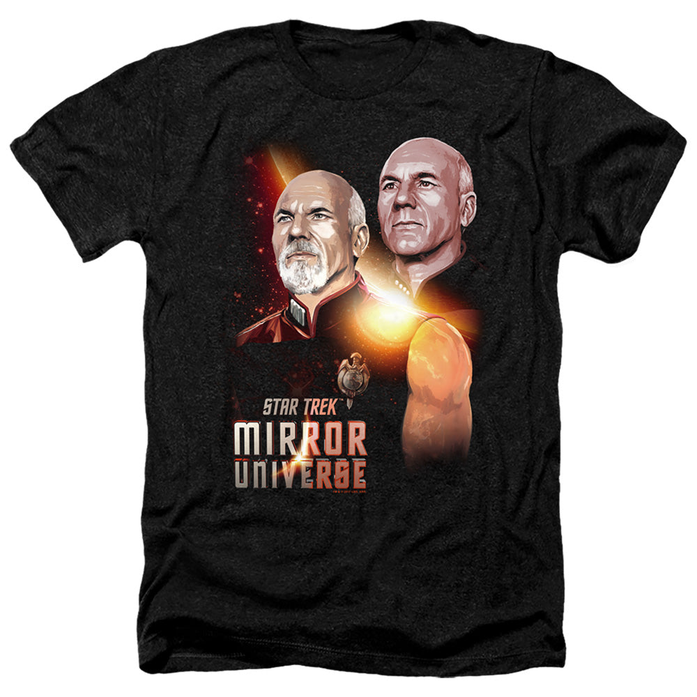 Star Trek Mirror Picard Adult Size Heather Style T-Shirt.