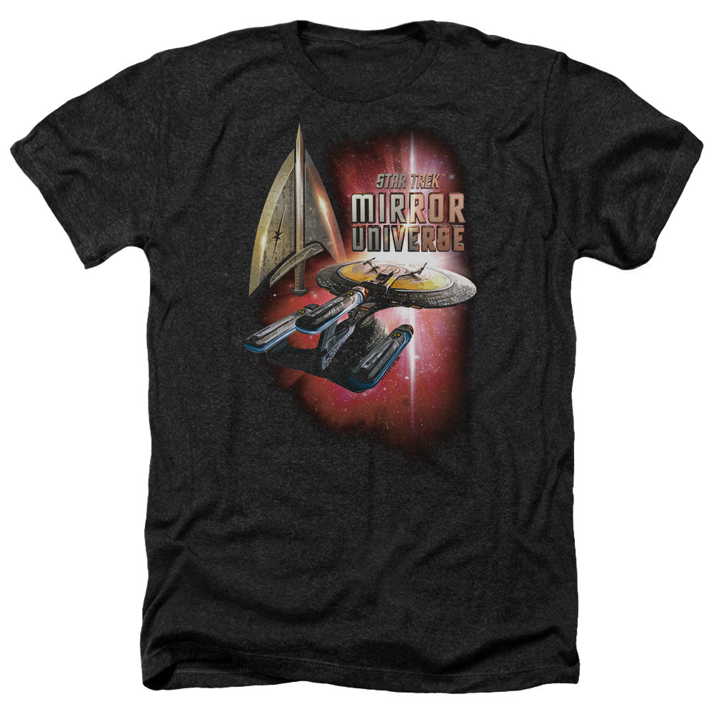 Star Trek Mirror Enterprise Adult Size Heather Style T-Shirt.