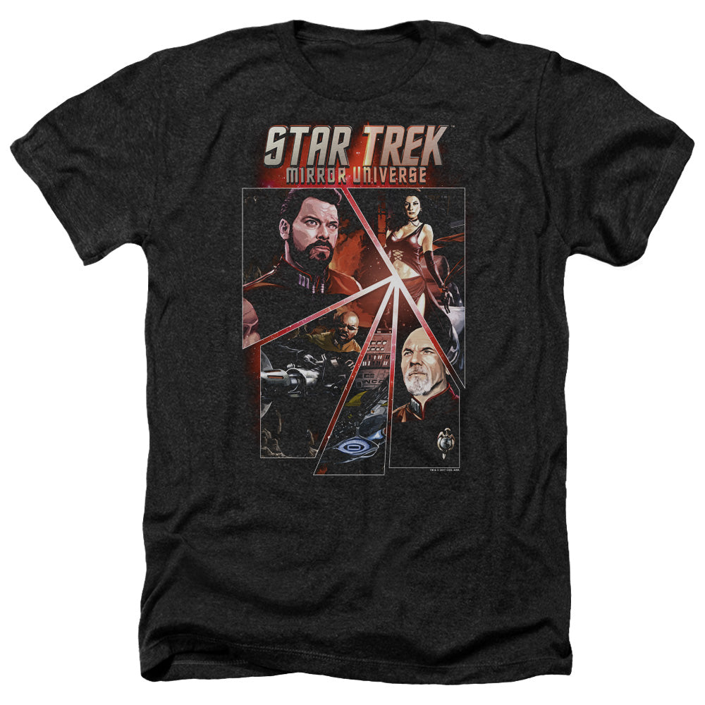Star Trek Panels Adult Size Heather Style T-Shirt.
