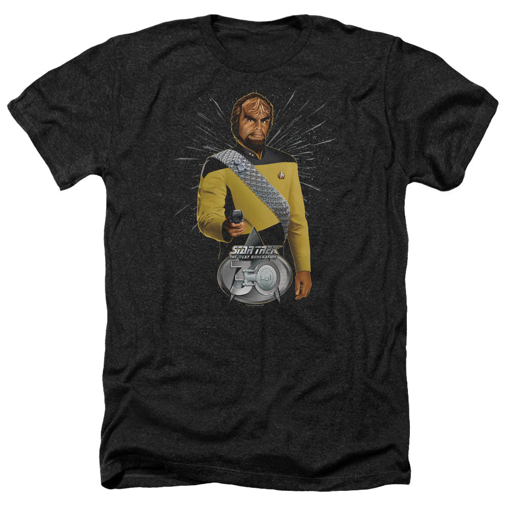Star Trek Worf 30 Adult Size Heather Style T-Shirt.