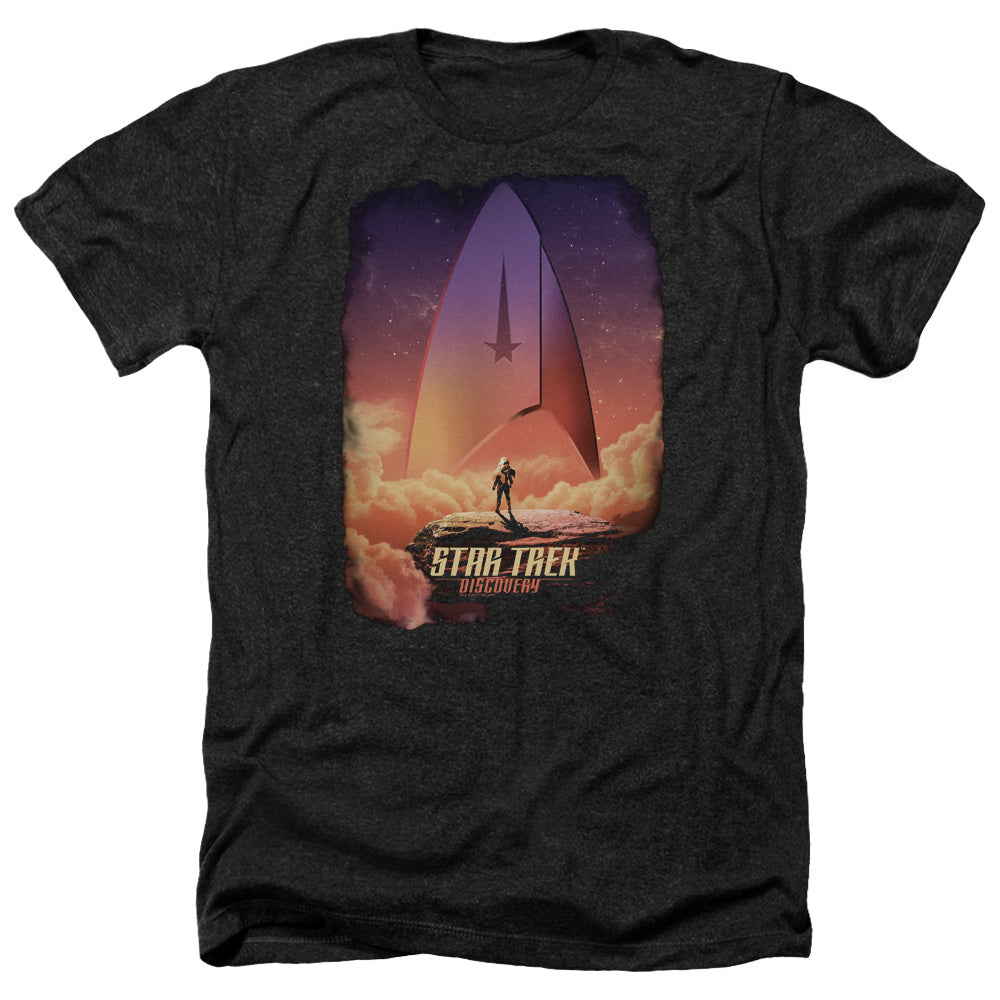 Star Trek Discovery The Explorer Adult Size Heather Style T-Shirt.