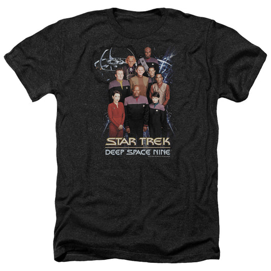 Star Trek Deep Spase 9 Crew Adult Size Heather Style T-Shirt.