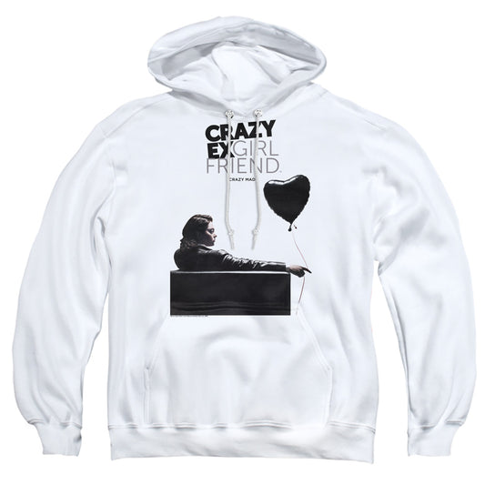 CRAZY EX GIRLFRIEND : CRAZY MAD ADULT PULL OVER HOODIE White 2X