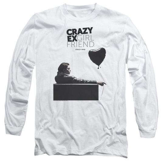 CRAZY EX GIRLFRIEND : CRAZY MAD L\S ADULT T SHIRT 18\1 White XL
