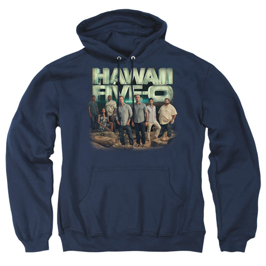 HAWAII 5 0 : CAST ADULT PULL OVER HOODIE Navy XL