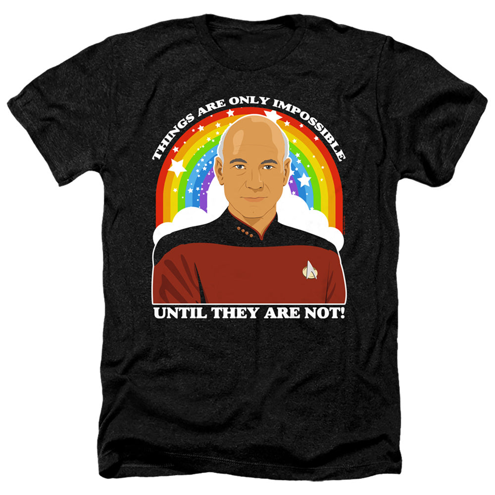 Star Trek The Next Generation Impossible Adult Size Heather Style T-Shirt.