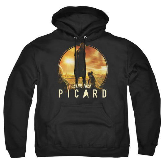 STAR TREK PICARD : A MAN AND HIS DOG ADULT PULL OVER HOODIE Black 3X