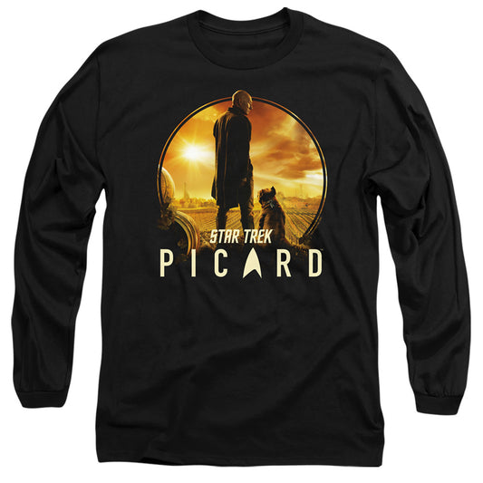 STAR TREK PICARD : A MAN AND HIS DOG L\S ADULT T SHIRT 18\1 Black MD