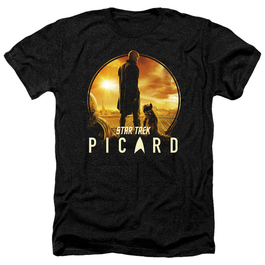 Star Trek Picard A Man And His Dog Adult Size Heather Style T-Shirt.