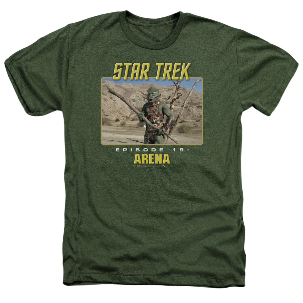 Star Trek; The Original Series; Arena; T-Shirt Type : Adult Size Heather Style 50/50 Blend; Color : Military Green