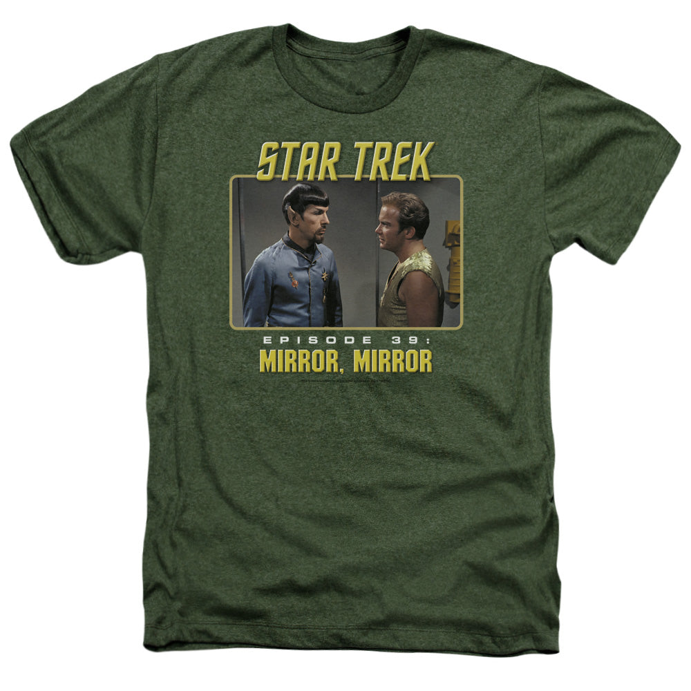 Star Trek; The Original Series; Mirror Mirror; T-Shirt Type : Adult Size Heather Style 50/50 Blend; Color : Military Green