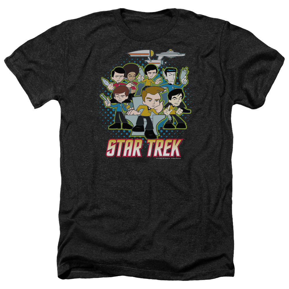 Star Trek QUOGS Collage Adult Size Heather Style T-Shirt