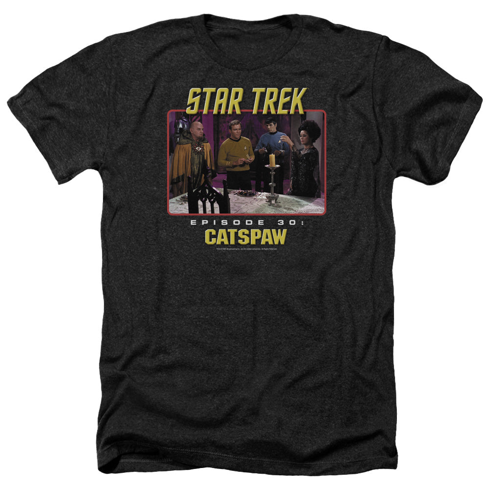 Star Trek Original Cats Paw Adult Size Heather Style T-Shirt.