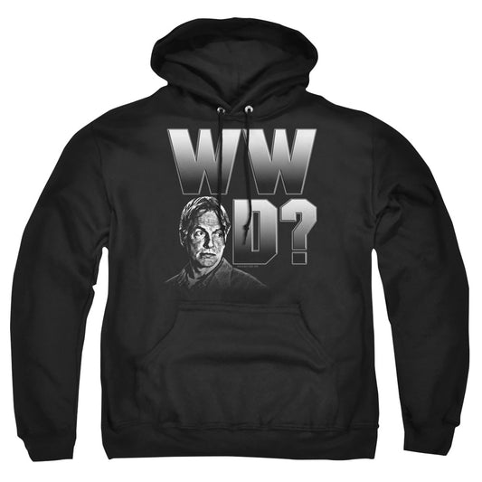 NCIS : WHAT WOULD GIBBS DO ADULT PULL OVER HOODIE Black 2X