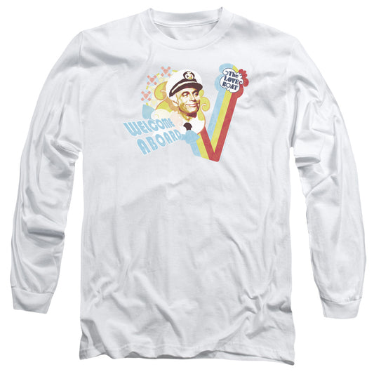 LOVE BOAT : WELCOME ABOARD L\S ADULT T SHIRT 18\1 White 2X