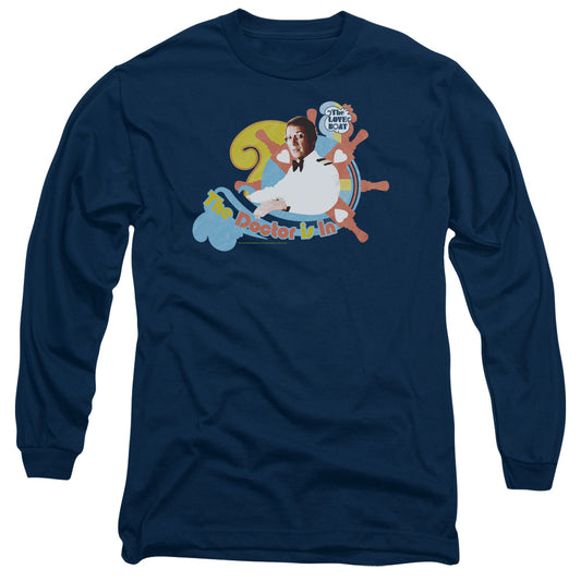 LOVE BOAT : THE DOCTOR IS IN L\S ADULT T SHIRT 18\1 Navy 2X