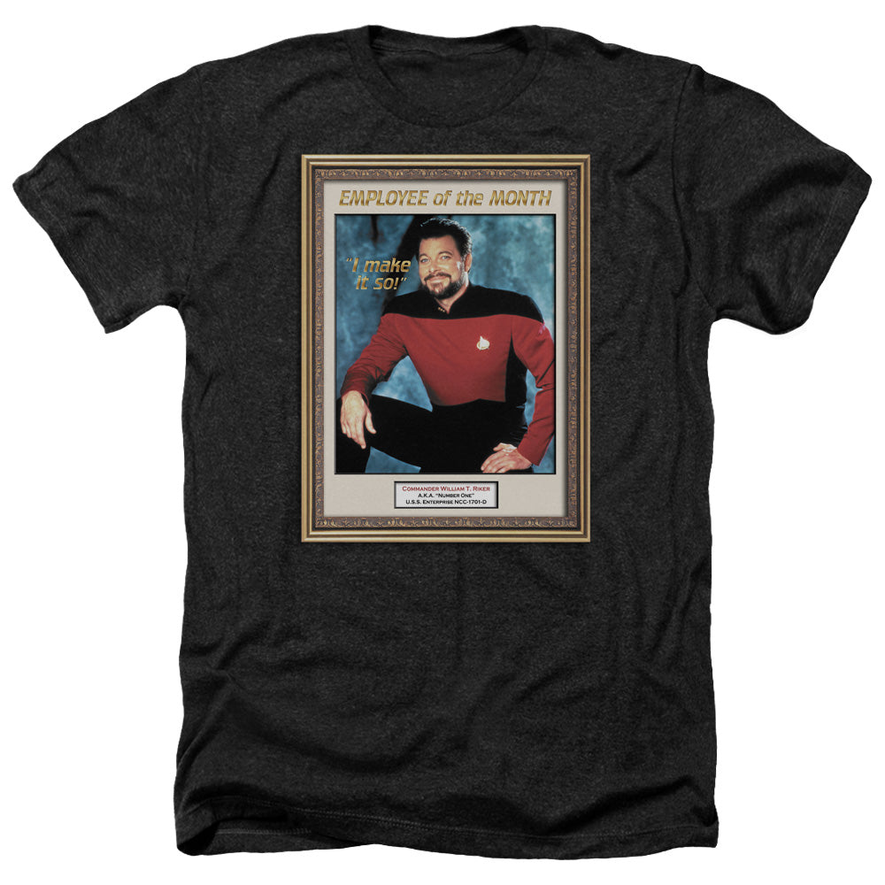 Star Trek Employee Of Month Adult Size Heather Style T-Shirt.