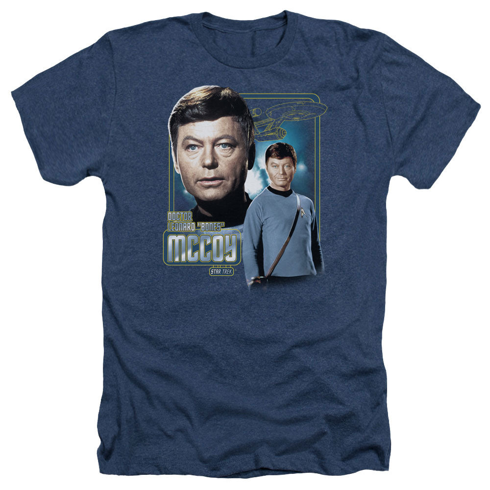 Star Trek Doctor Mccoy Adult Size Heather Style T-Shirt.