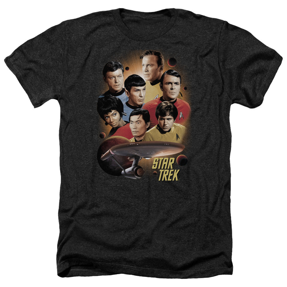 Star Trek Heart Of The Enterprise Adult Size Heather Style T-Shirt.