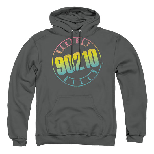 90210 : COLOR BLEND LOGO ADULT PULL-OVER HOODIE Charcoal 2X