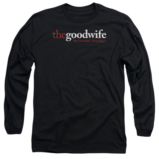 THE GOOD WIFE : LOGO L\S ADULT T SHIRT 18\1 BLACK MD