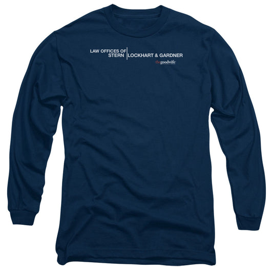 THE GOOD WIFE : LAW OFFICES L\S ADULT T SHIRT 18\1 NAVY 2X