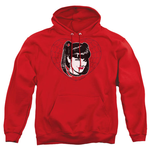 NCIS : ABBY HEART ADULT PULL OVER HOODIE Red 2X