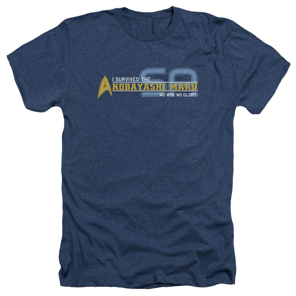 Star Trek I Survived Adult Size Heather Style T-Shirt.