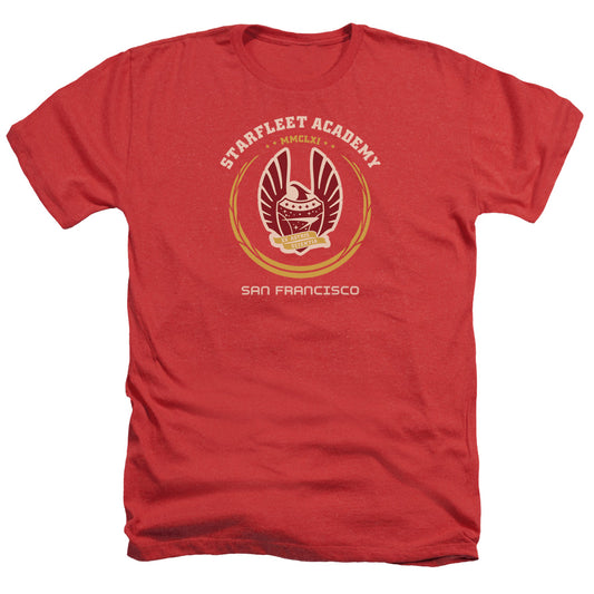 Star Trek Academy Heraldry Adult Size Heather Style T-Shirt.
