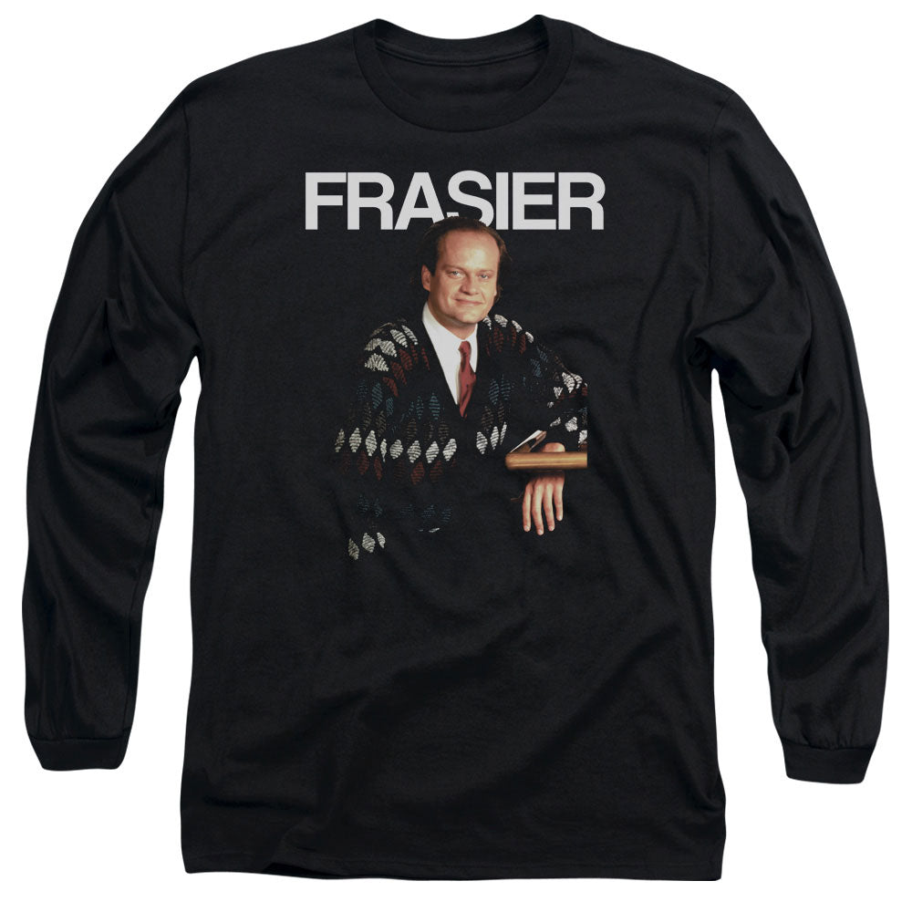 CHEERS : FRASIER L\S ADULT T SHIRT 18\1 BLACK MD