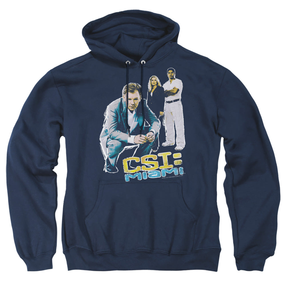 CSI : MIAMI : IN PERSPECTIVE ADULT PULL OVER HOODIE Navy 2X