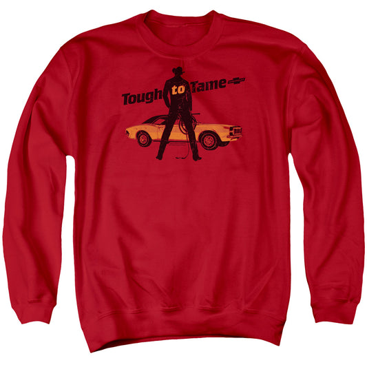 CHEVROLET : TOUGH TO TAME ADULT CREW SWEAT Red XL