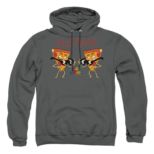 UNCLE GRANDPA : BEZT FRENDS ADULT PULL OVER HOODIE Charcoal 2X