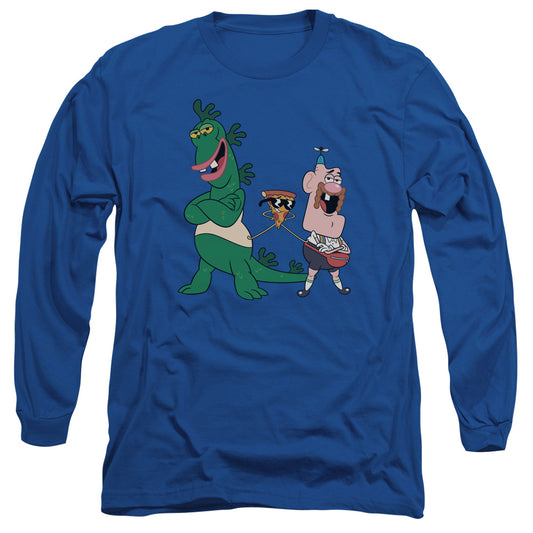 UNCLE GRANDPA : THE GUYS L\S ADULT T SHIRT 18\1 Royal Blue MD