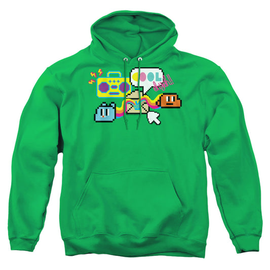 AMAZING WORLD OF GUMBALL : COOL OH YEAH ADULT PULL-OVER HOODIE KELLY GREEN LG