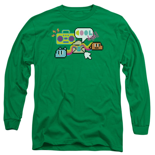 AMAZING WORLD OF GUMBALL : COOL OH YEAH L\S ADULT T SHIRT 18\1 Kelly Green LG