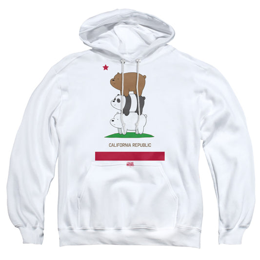 WE BARE BEARS : CALI STACK ADULT PULL OVER HOODIE White 2X