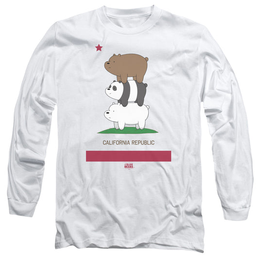 WE BARE BEARS : CALI STACK L\S ADULT T SHIRT 18\1 White 2X