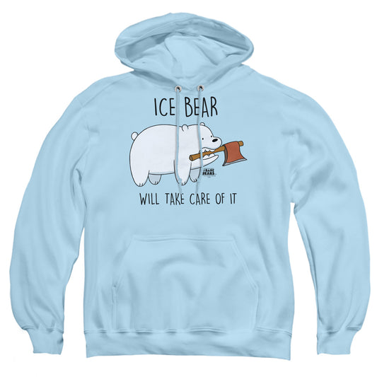 WE BARE BEARS : TAKE CARE OF IT ADULT PULL OVER HOODIE LIGHT BLUE 2X