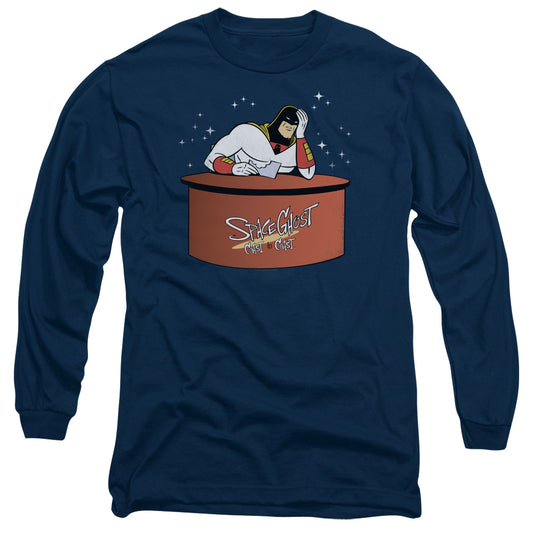 SPACE GHOST : GREAT GALAXIES L\S ADULT T SHIRT 18\1 Navy SM
