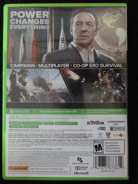 Call Of Duty Advance Warfare Microsoft Xbox 360