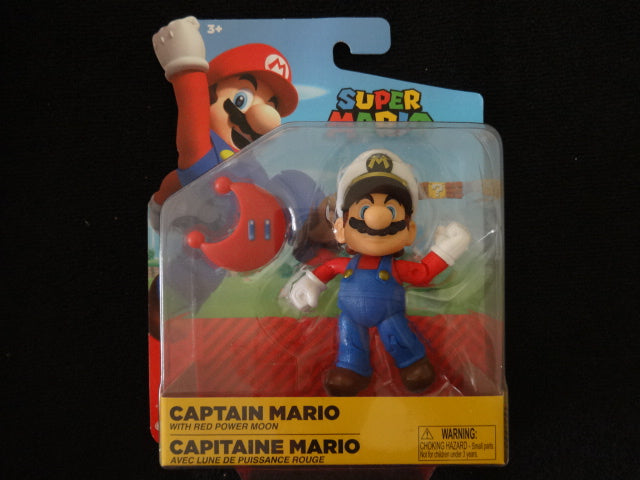 Captain Mario With Red Power Moon World Of Nintendo 4 Inch