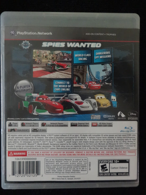 Cars 2 Sony PlayStation 3