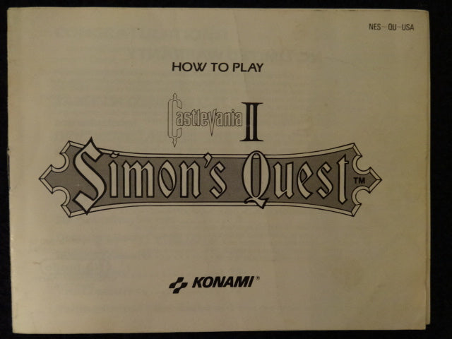 Castlevania II Simon's Quest Nintendo Entertainment System