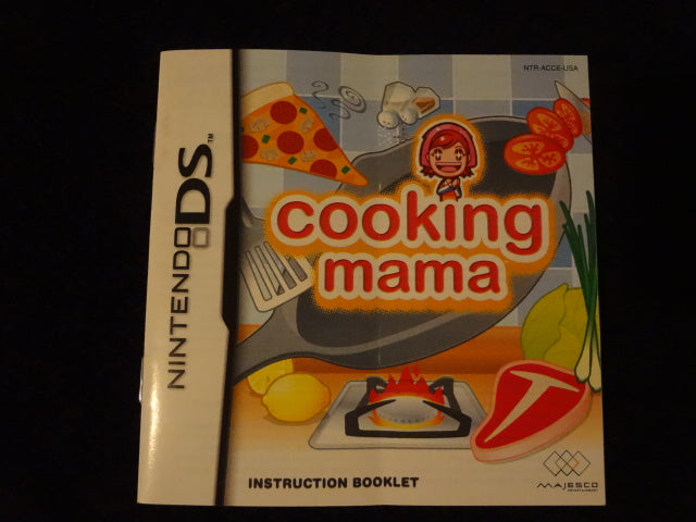 Cooking Mama Instruction Booklet Nintendo DS