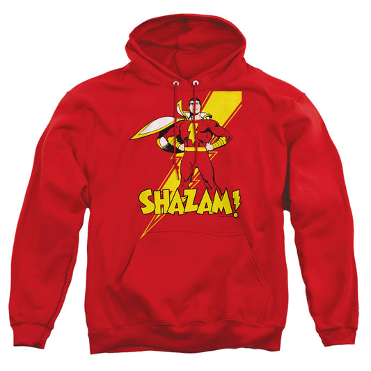DC SHAZAM : SHAZAM ADULT PULL OVER HOODIE Red 2X