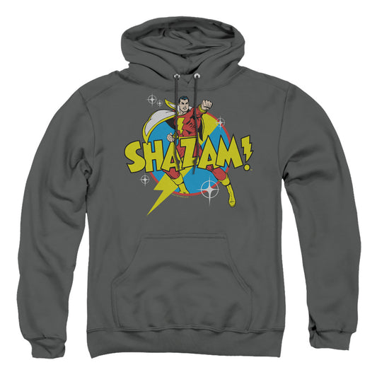 DC SHAZAM : POWER BOLT ADULT PULL OVER HOODIE Charcoal MD