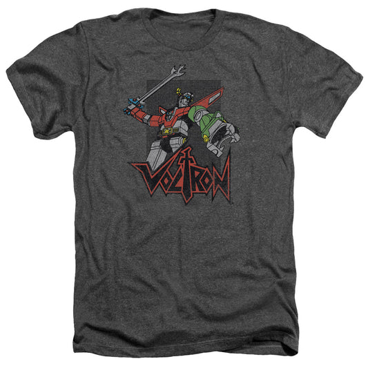 Voltron Roar Adult Size Heather Style T-Shirt Charcoal