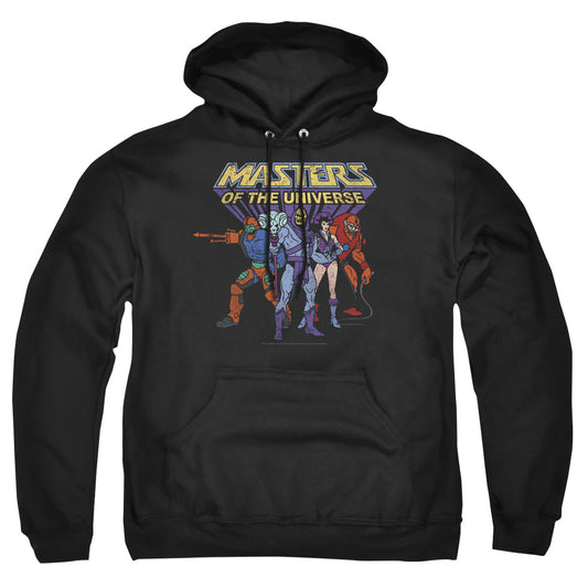 MASTERS OF THE UNIVERSE : TEAM OF VILLAINS ADULT PULL OVER HOODIE Black 2X